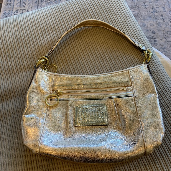 Coach Handbags - Coach Poppygold metallic purse